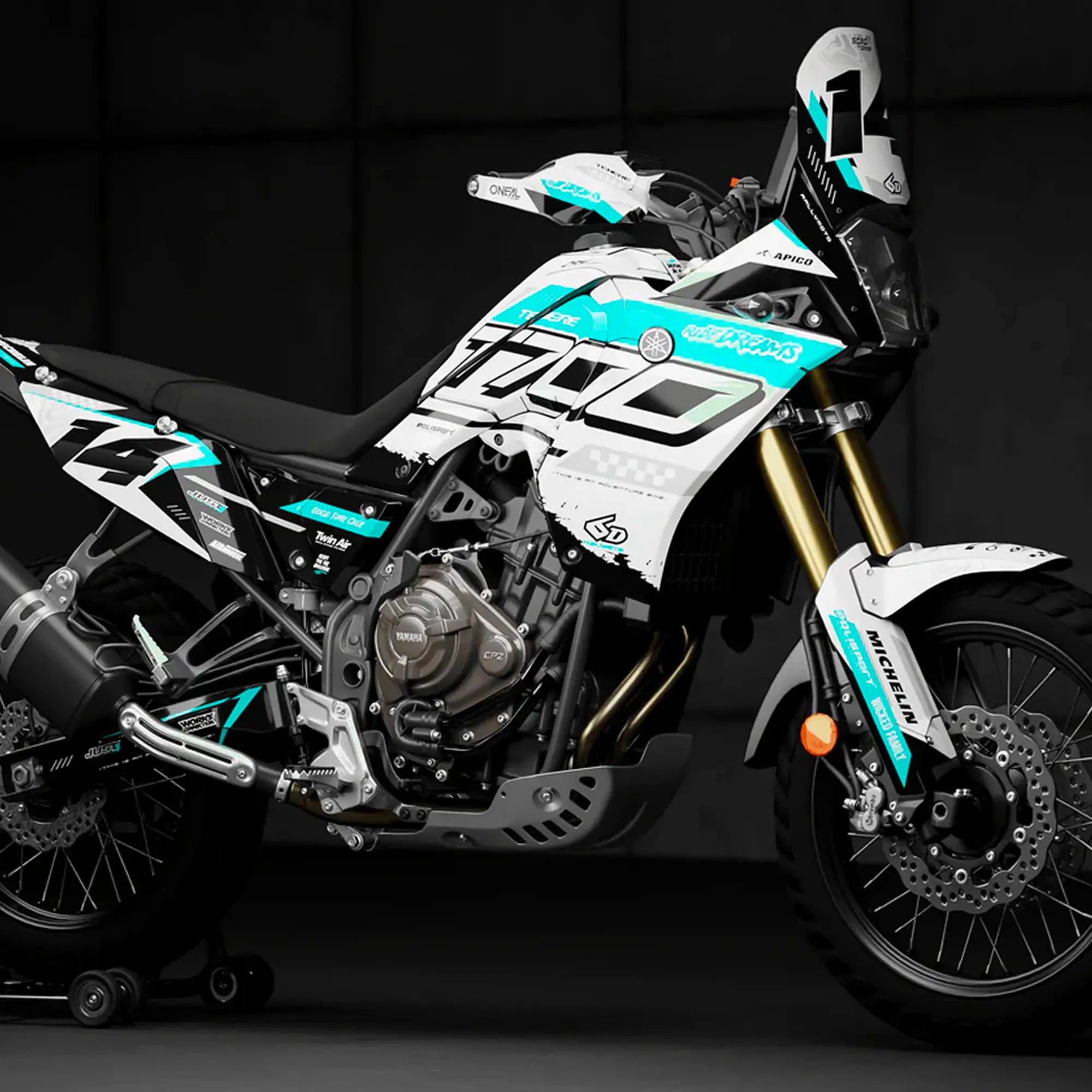 Kit déco moto Yamaha TENERE 700 | Aqua Edition Fifty Design