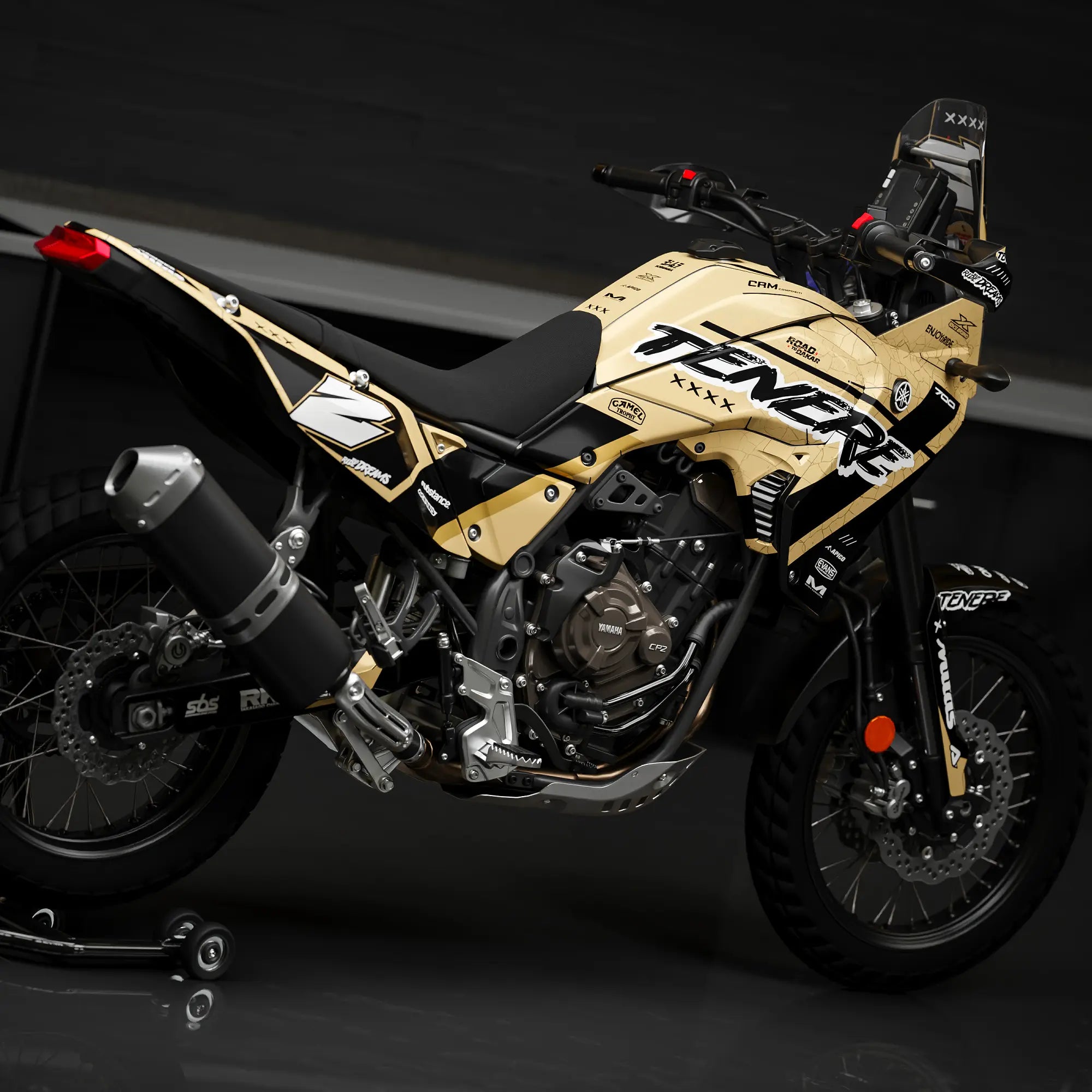 Kit Déco MX Grafx Pour Yamaha Tenere 700 T7 - Stickers T700/4, Fabrication Française