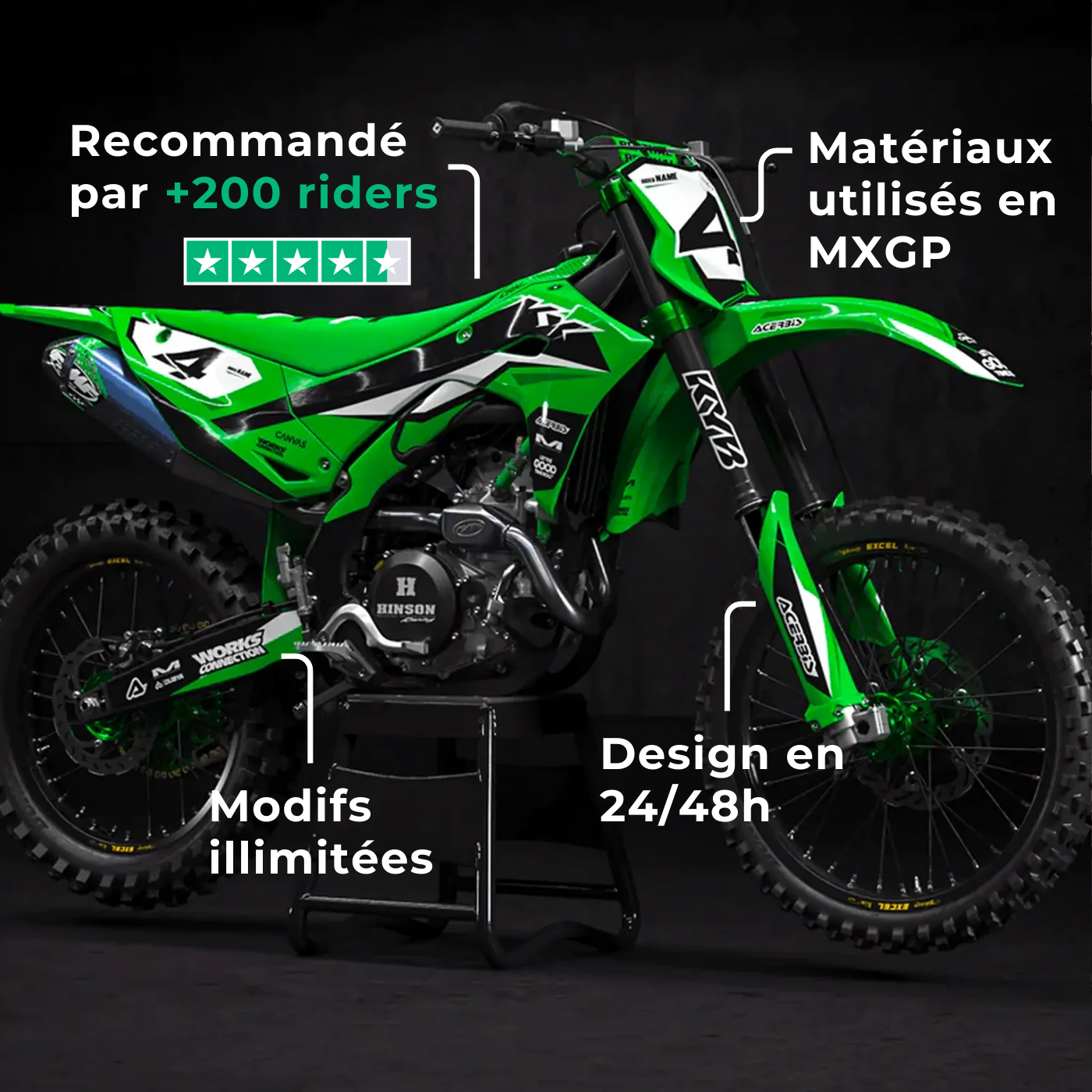 Kit déco Moto | 100% Personnalisable Image