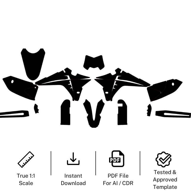 Template Fantic 50XM 2023-2025 – Vectorized AI/PDF File, True 1:1 Scale