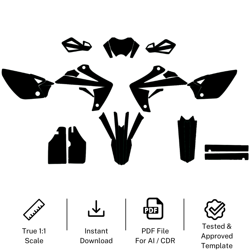 Template Rieju 50 MRT 2009-2021 – Vectorized AI/PDF File, True 1:1 Scale