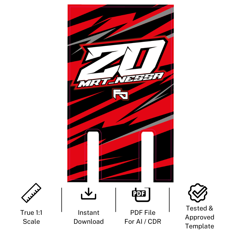 Template KRM HandleBar – Vectorized AI/PDF File, True 1:1 Scale