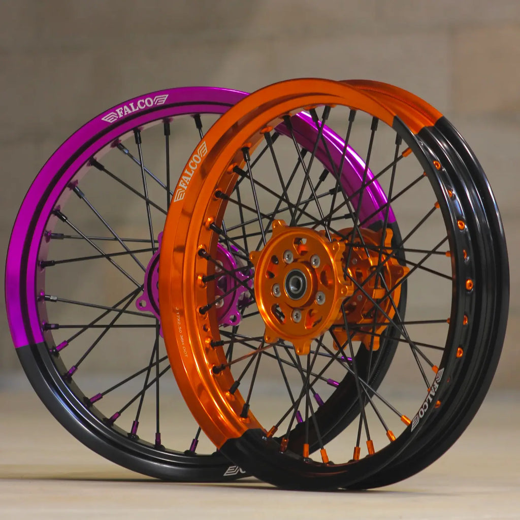 Jantes 50cc Bicolore Supermotard FALCO® | 100% Personnalisables Fifty Design