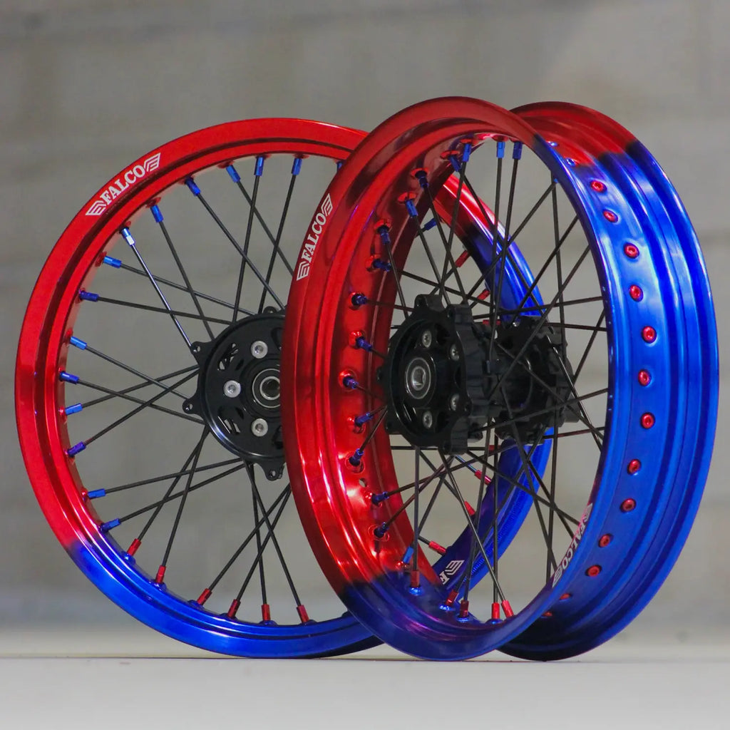 Jantes Bicolore dégradé 50cc Supermotard FALCO® | 100% Personnalisables Fifty Design