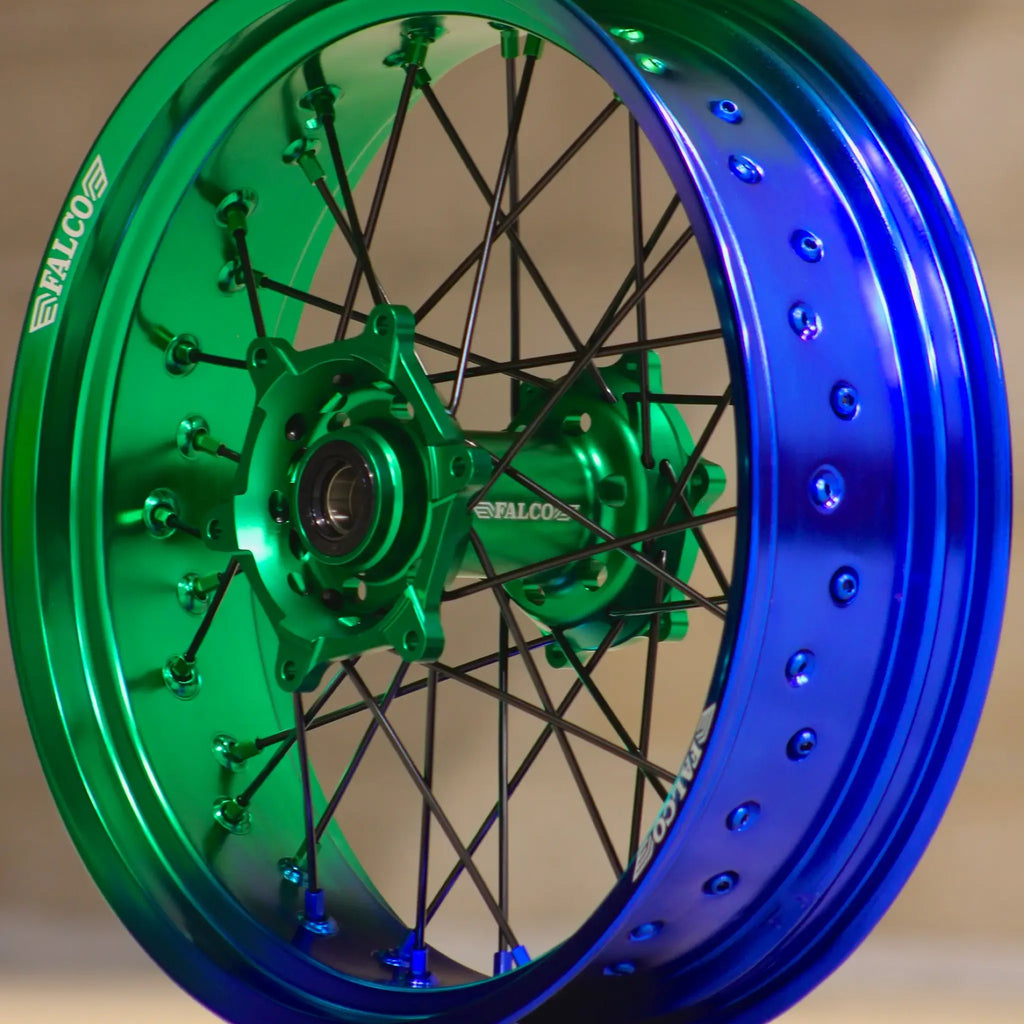 Jantes Supermotard Bicolore Dégradé Falco® | 100% Personnalisables Fifty Design