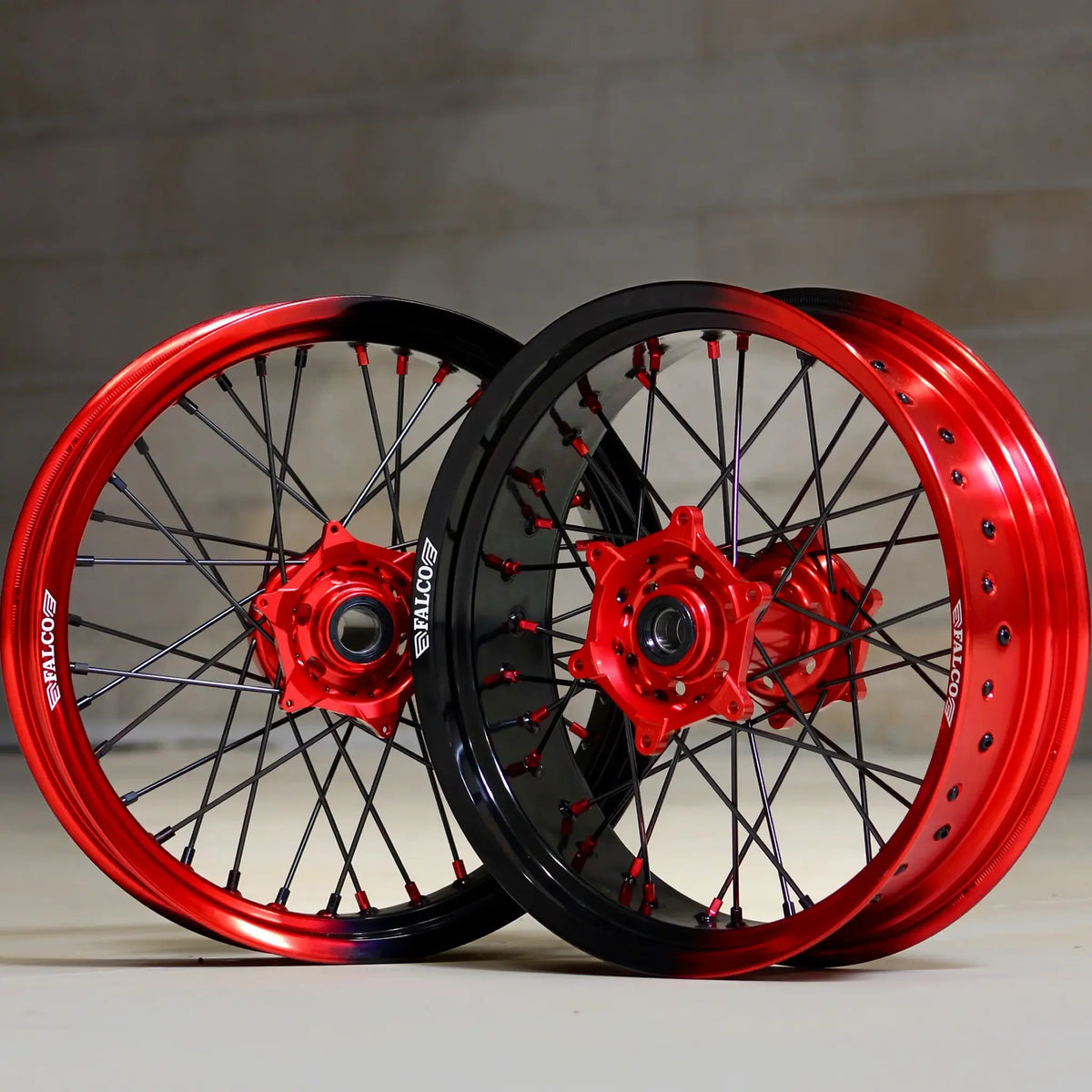 Jantes Supermotard Bicolore Dégradé Falco® | 100% Personnalisables Fifty Design