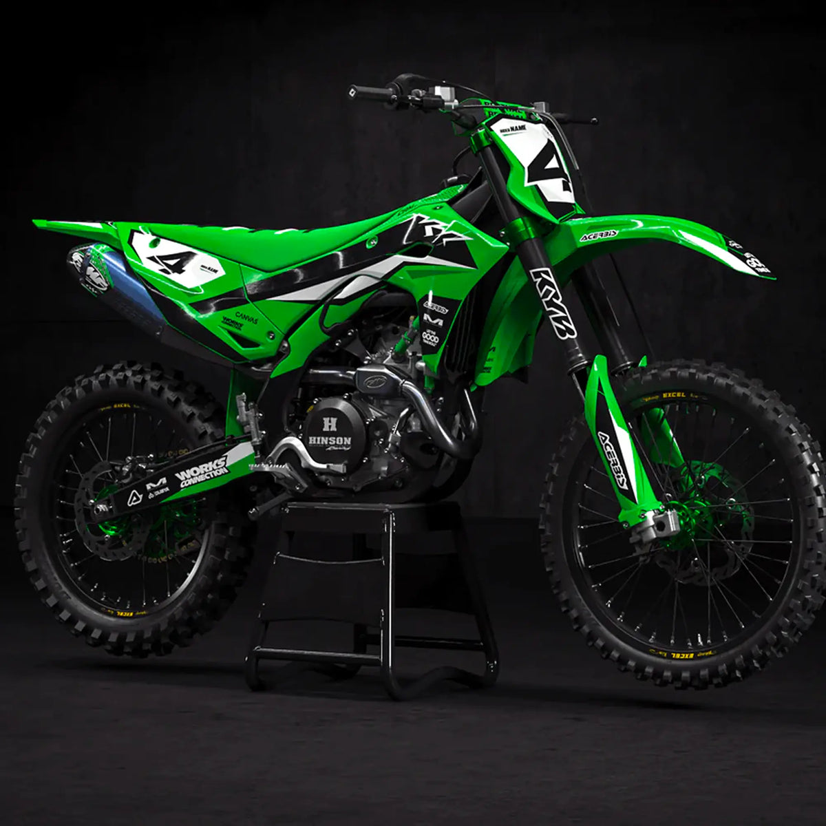 125 / 250 / 450 KX-F Decal Kit | Motocross Akran Edition Fifty Design