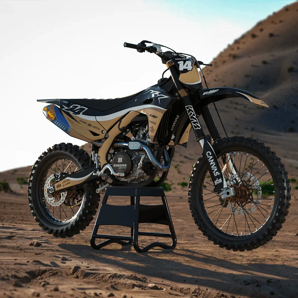 125 / 250 / 450 KX-F Decal Kit | Motocross Desert Edition Fifty Design