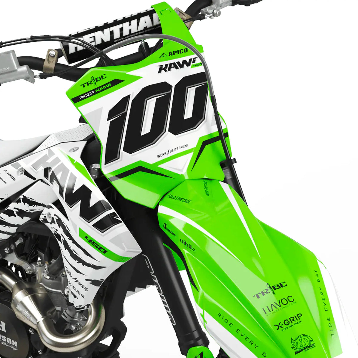 125 / 250 / 450 KX-F Decal Kit | Motocross Greeny Edition Fifty Design