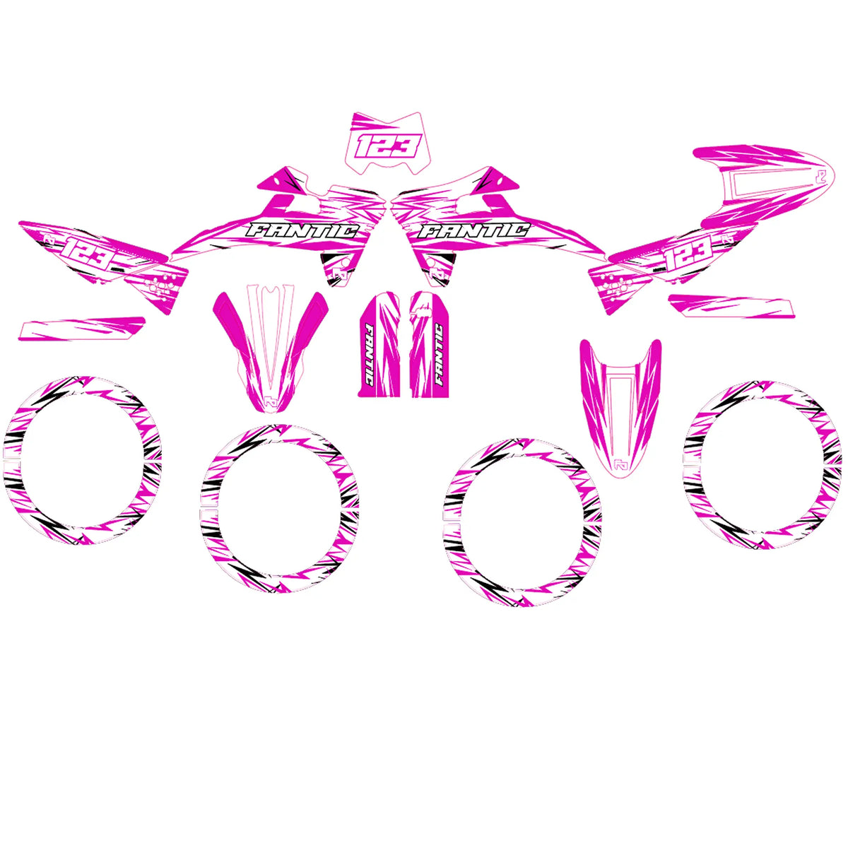 50cc Radial Decal Kit - Semi-Customizable Fifty Design