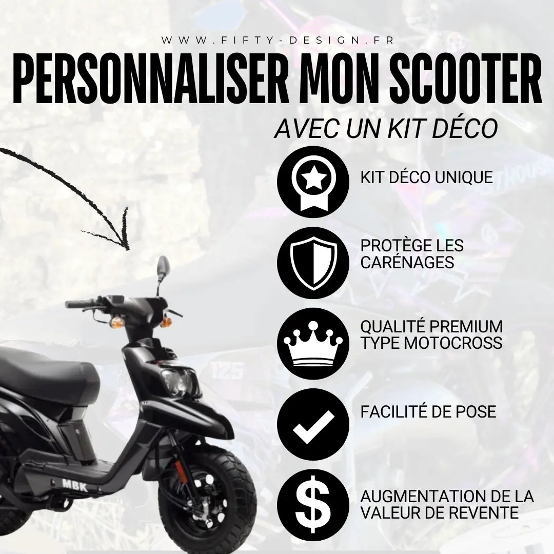 Kit déco Scooter 50cc | 100% Personnalisé Fifty Design