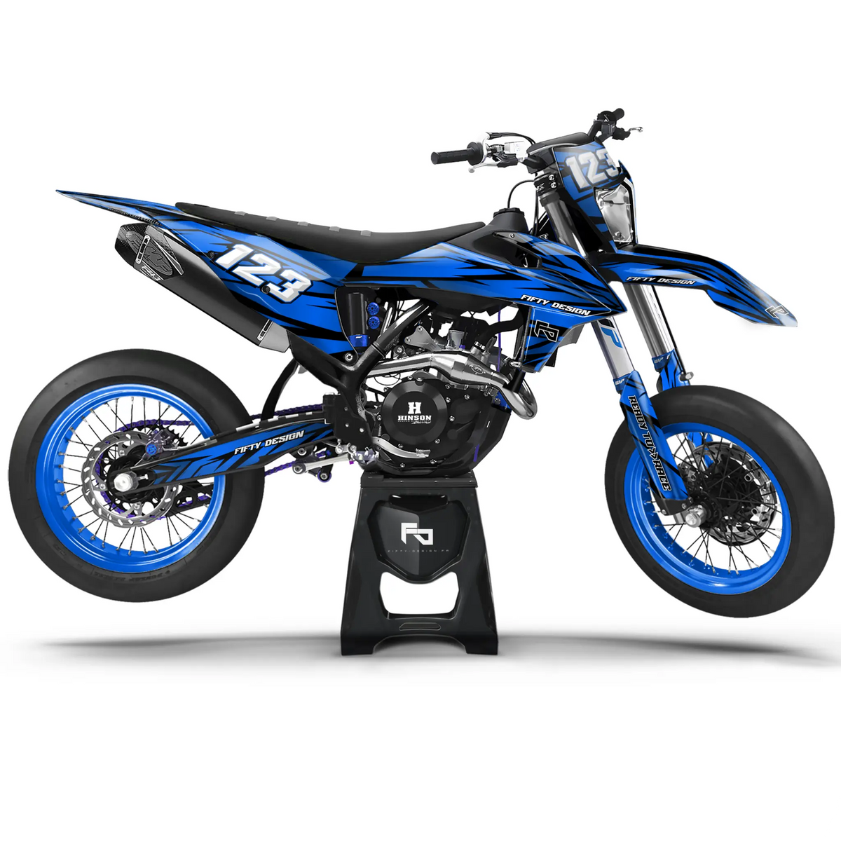 Supermoto Brain Storm Decal Kit | Semi-Customizable Fifty Design