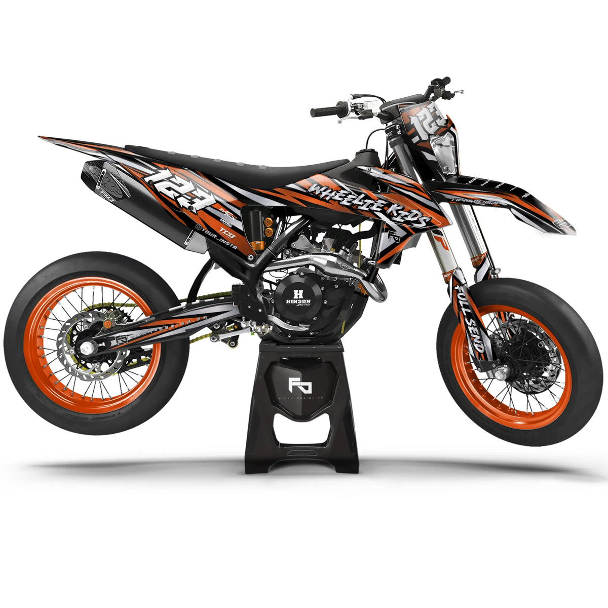 Kit déco Supermotard Wheelie Kids | Semi Personnalisable Fifty Design