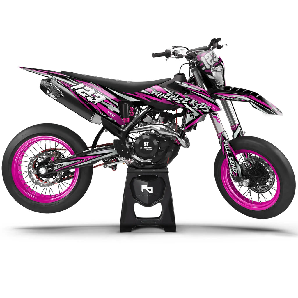Kit déco Supermotard Wheelie Kids | Semi Personnalisable Fifty Design