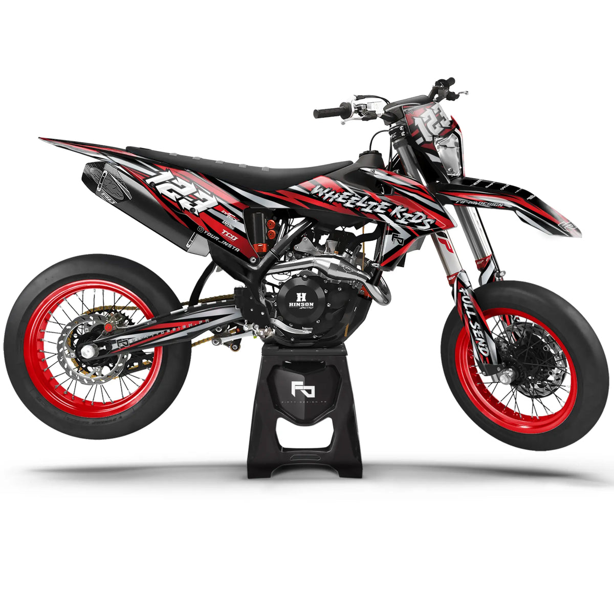 Kit déco Supermotard Wheelie Kids | Semi Personnalisable Fifty Design