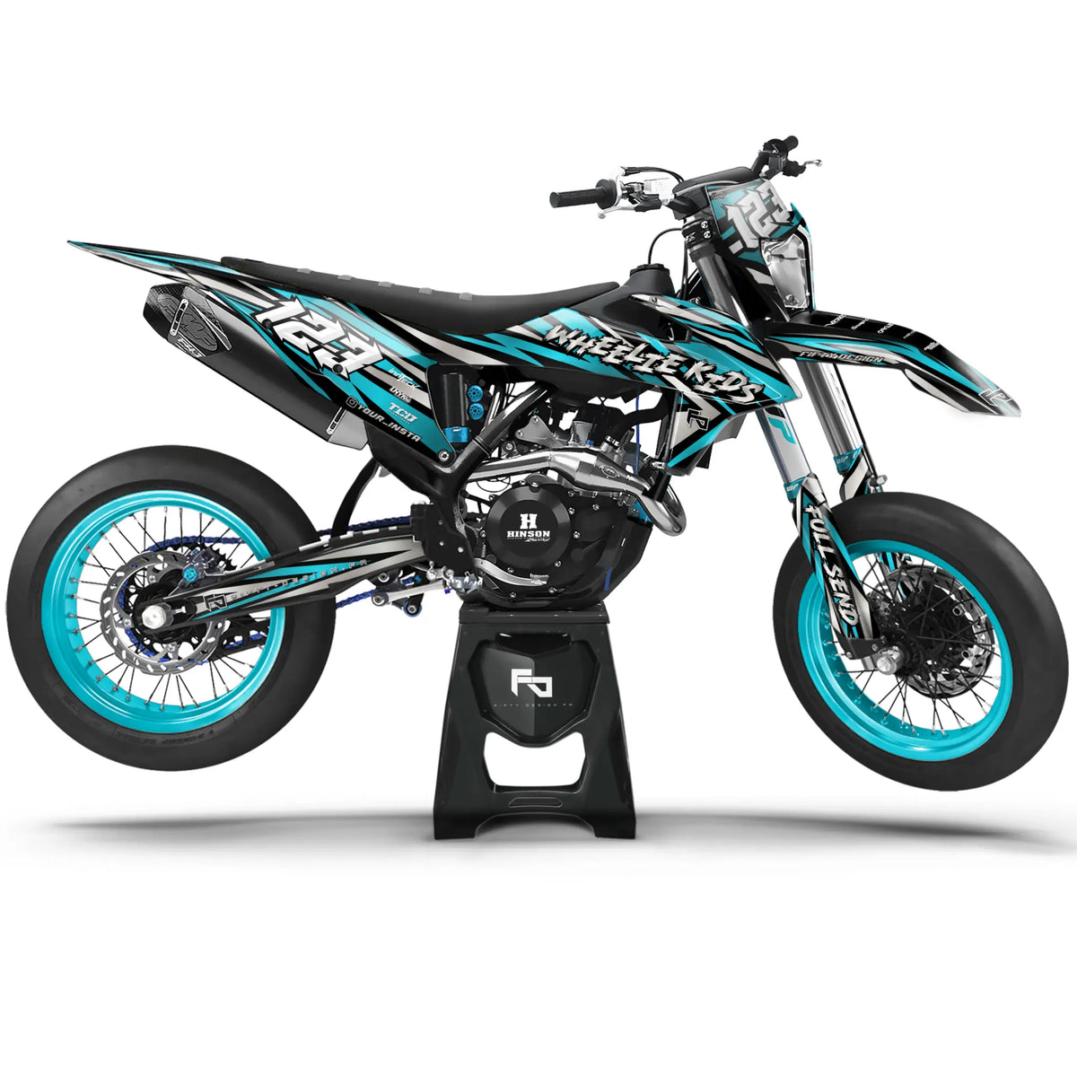 Kit déco Supermotard Wheelie Kids | Semi Personnalisable Fifty Design