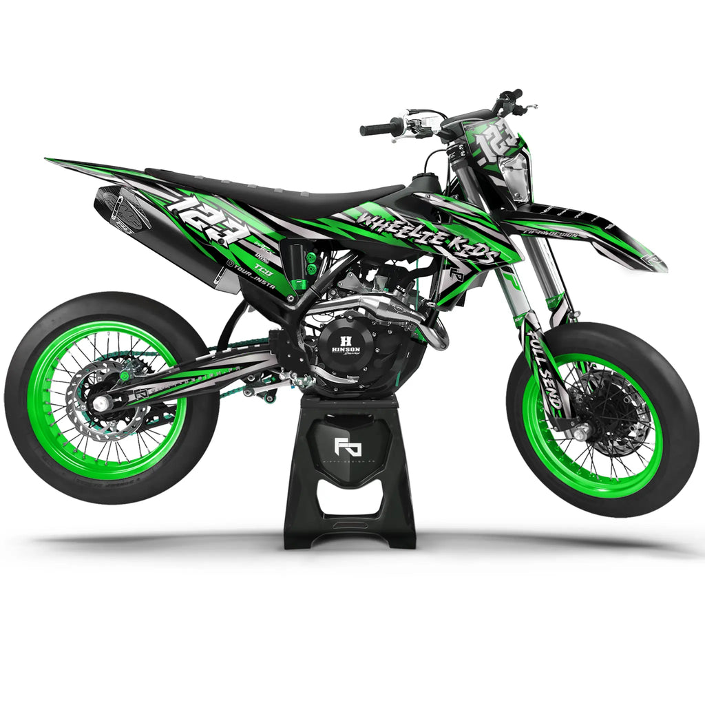 Kit déco Supermotard Wheelie Kids | Semi Personnalisable Fifty Design