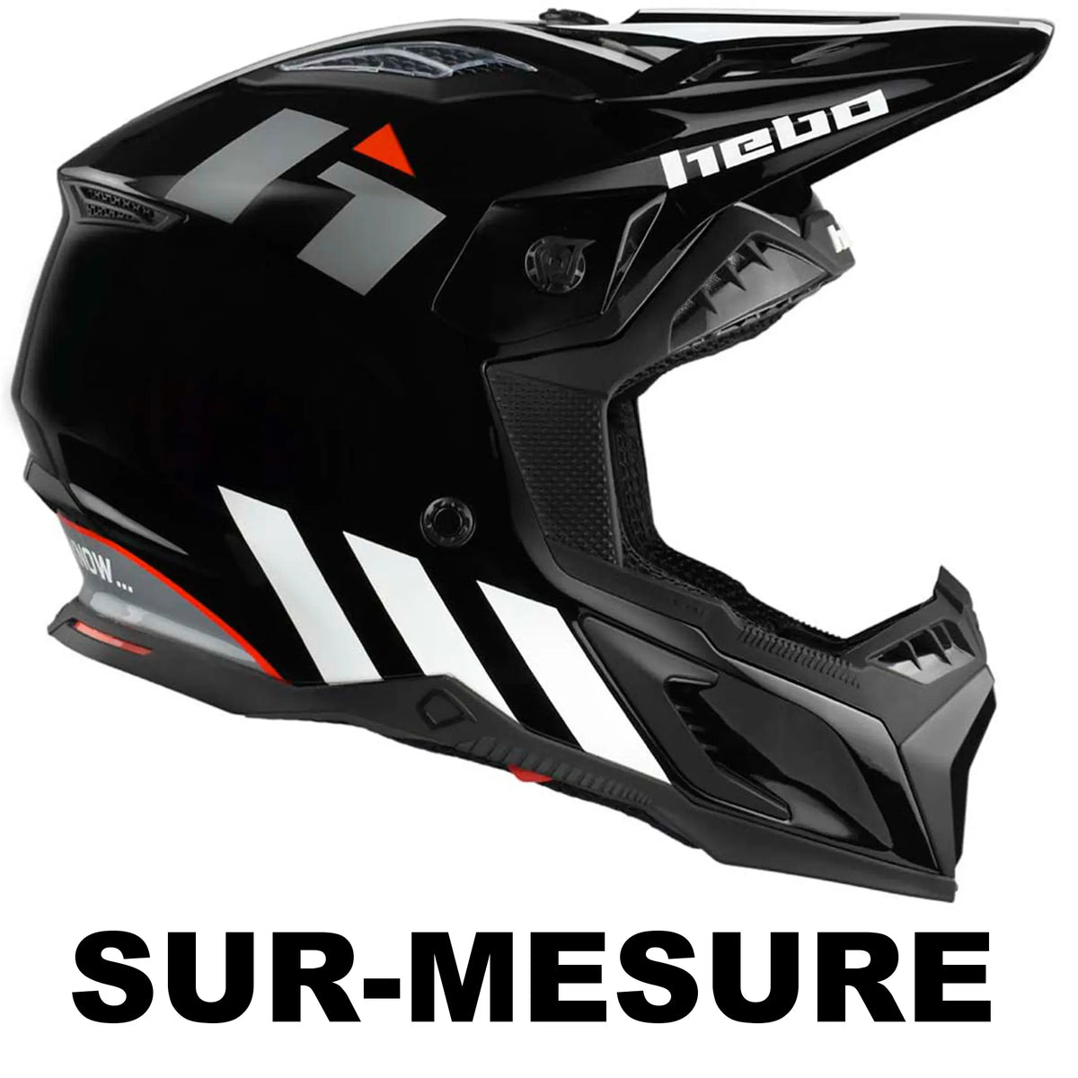 dirt bike helmet with mohawk sticker HEBO HMX F- 01 Helmet Decal Kit - 100% Custom
