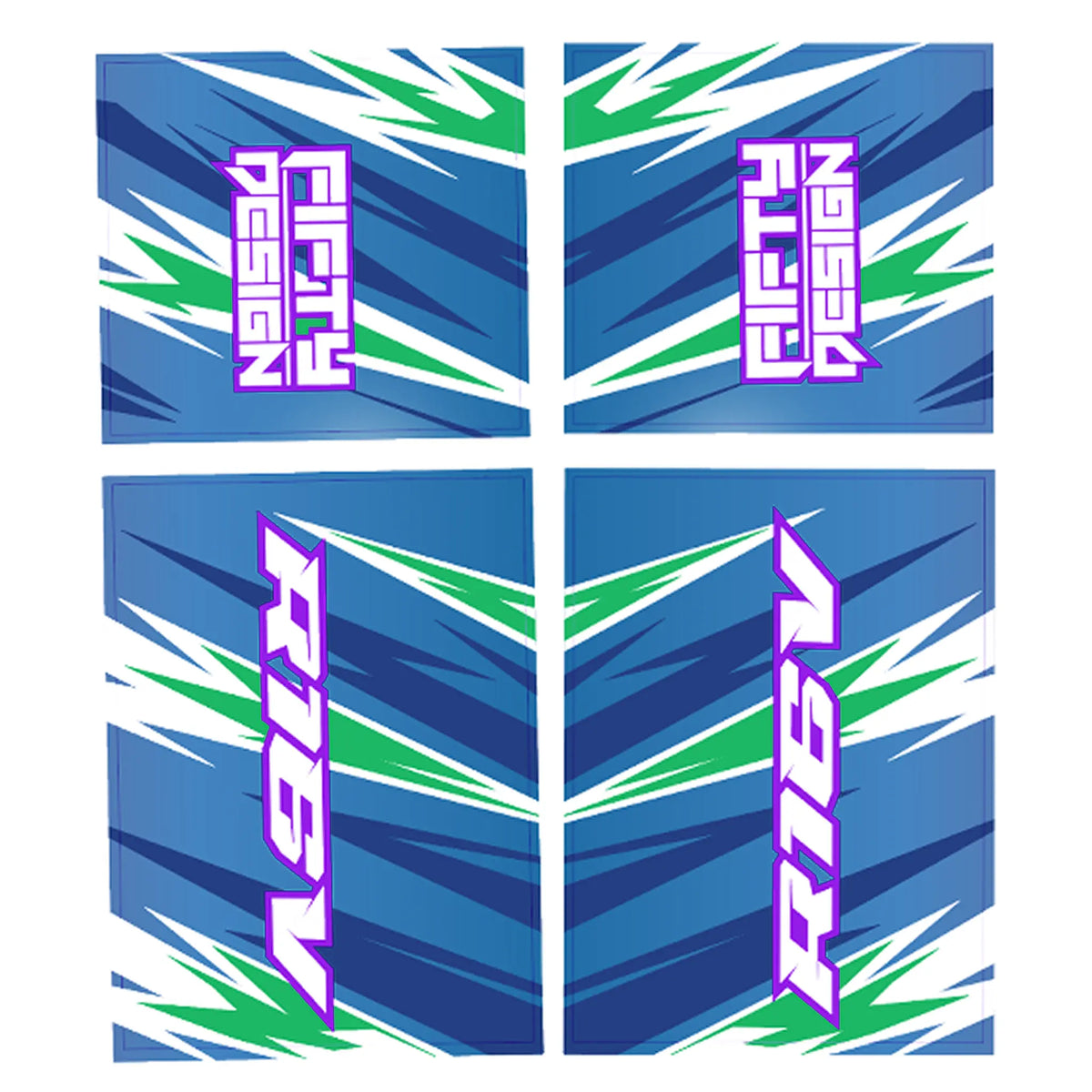 Fork Tube Decal Kit - Full Custom Fifty Design