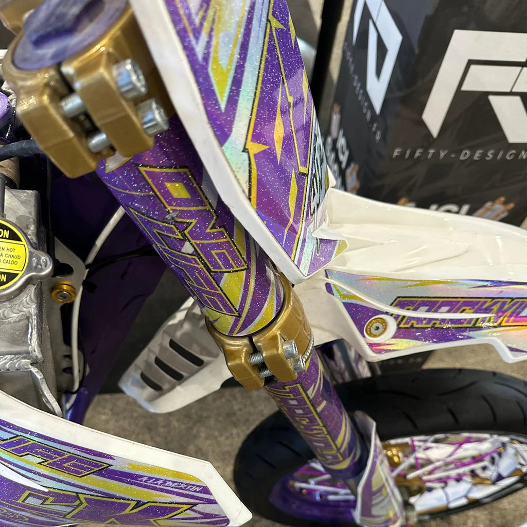 Fork Tube Decal Kit - Full Custom Fifty Design