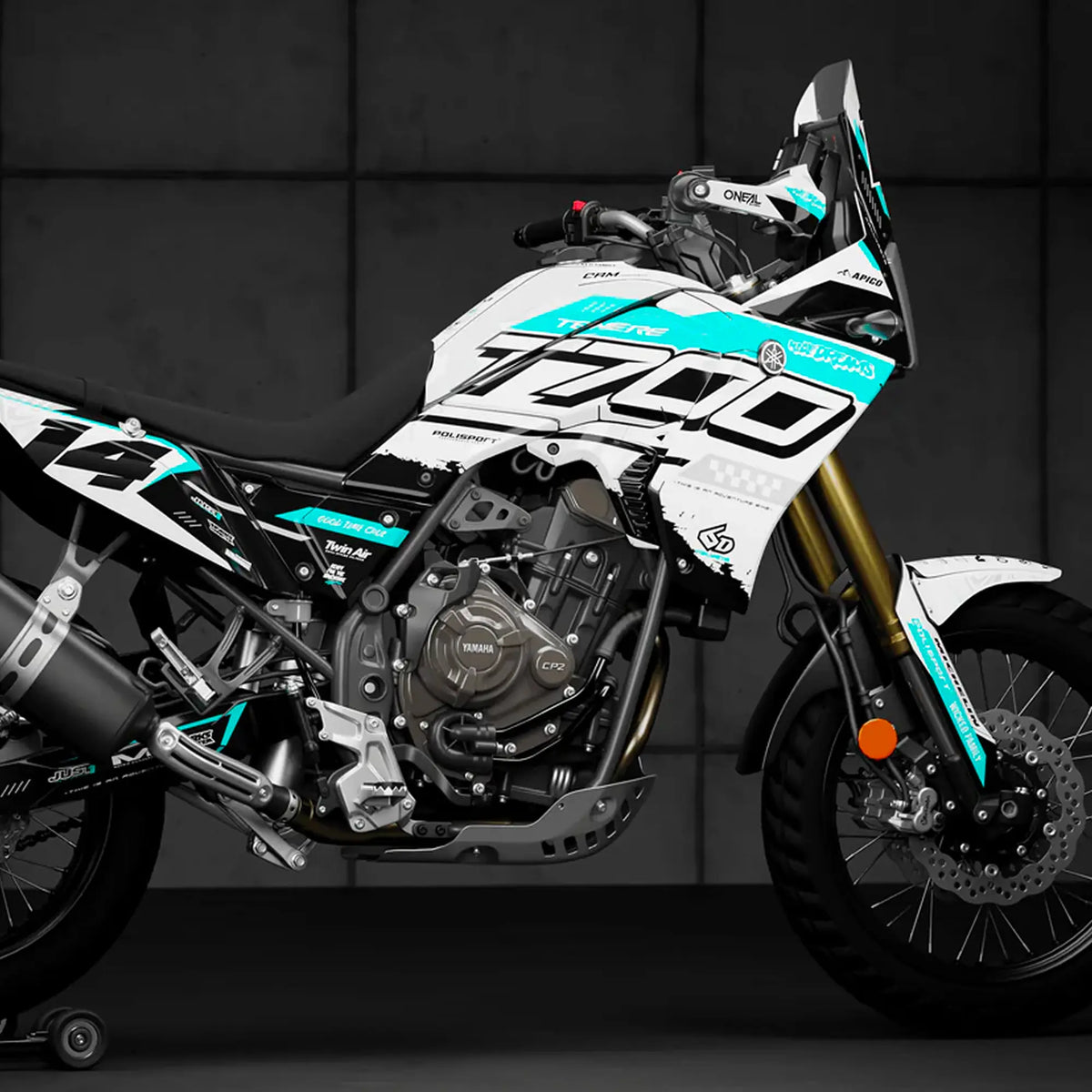 Kit déco moto Yamaha TENERE 700 | Aqua Edition Fifty Design