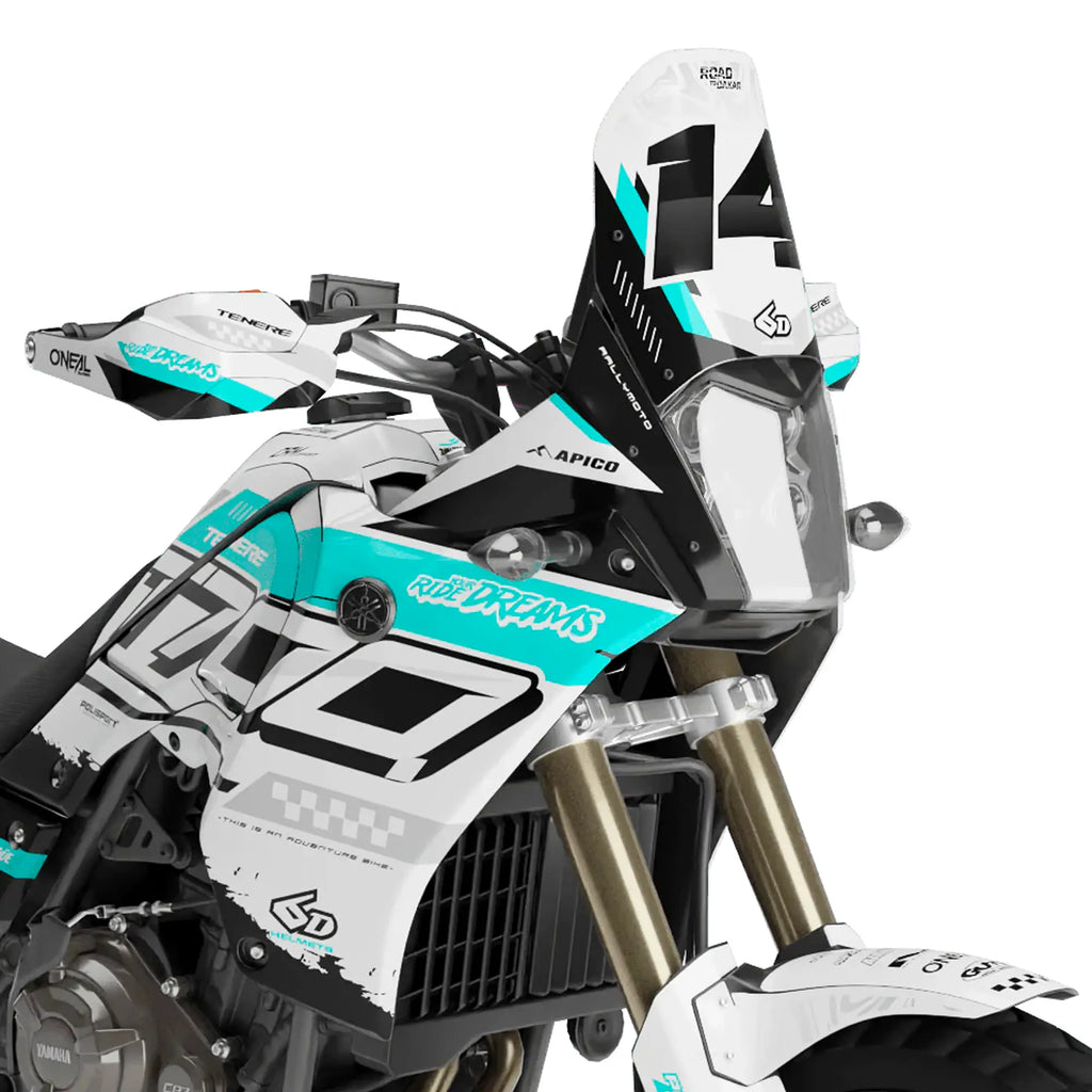 Kit déco moto Yamaha TENERE 700 | Aqua Edition Fifty Design