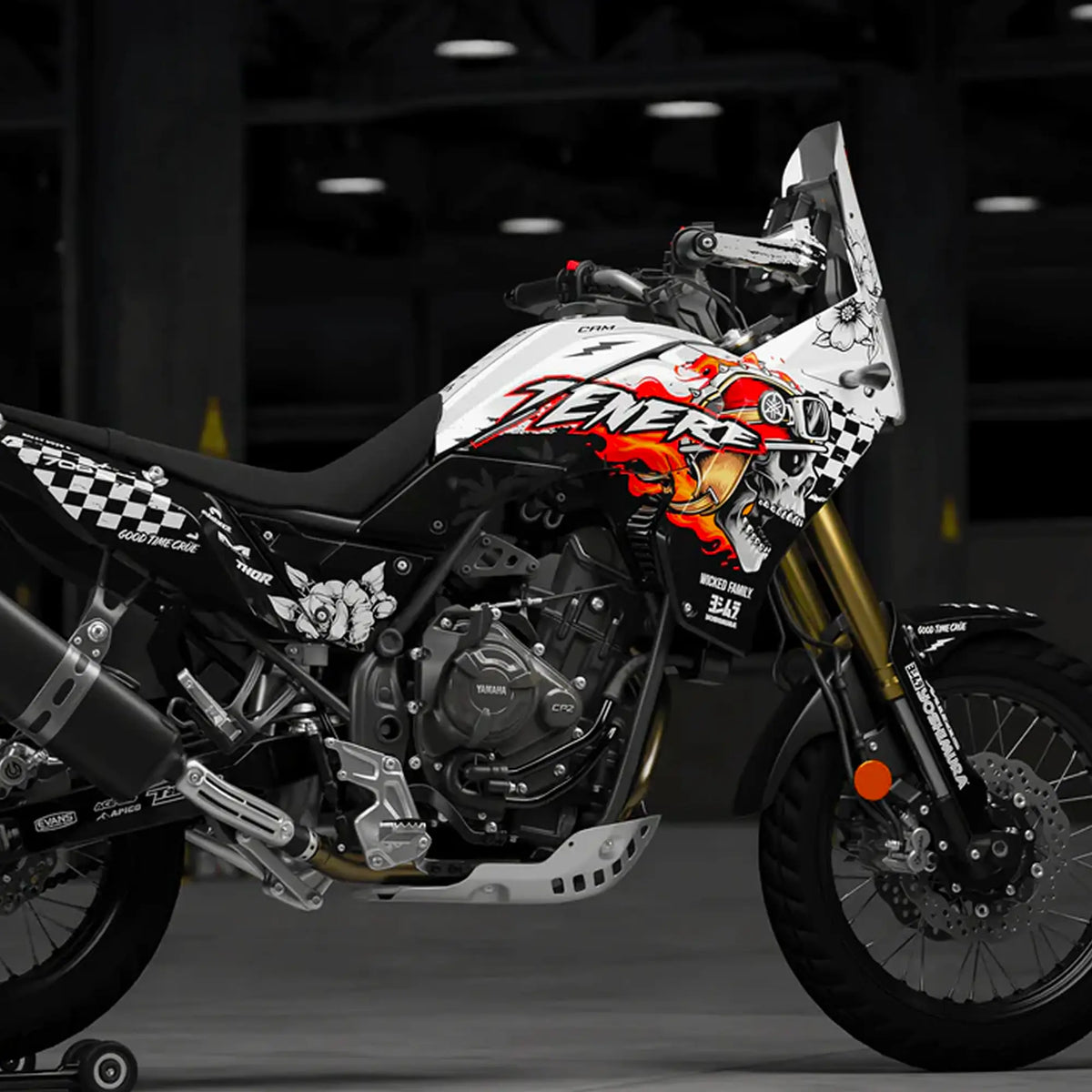 Kit déco moto Yamaha TENERE 700 | Skull Edition Fifty Design