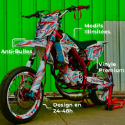 Vinyle premium 400 microns qualité motocross pour kit déco 50cc